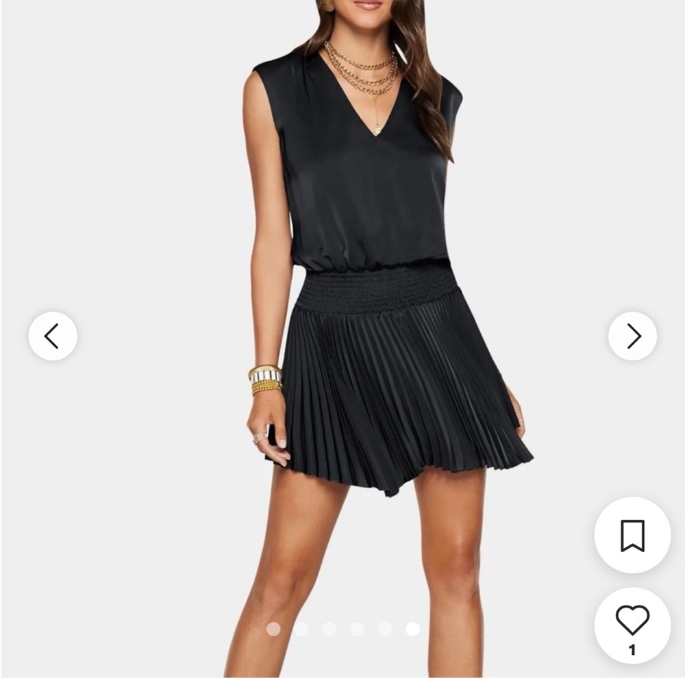 Ramy Brook Black Tech Perry Sleeveless Mini Dress NWT